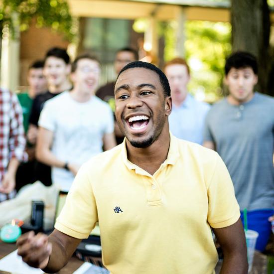 Terence Durrant II ’19 and friends at Skidmore